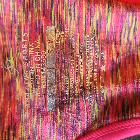 💥2/$20💥 Amazing Sports Sports Bra High Impact Raserback Padded Push Up - Picture 6 of 11